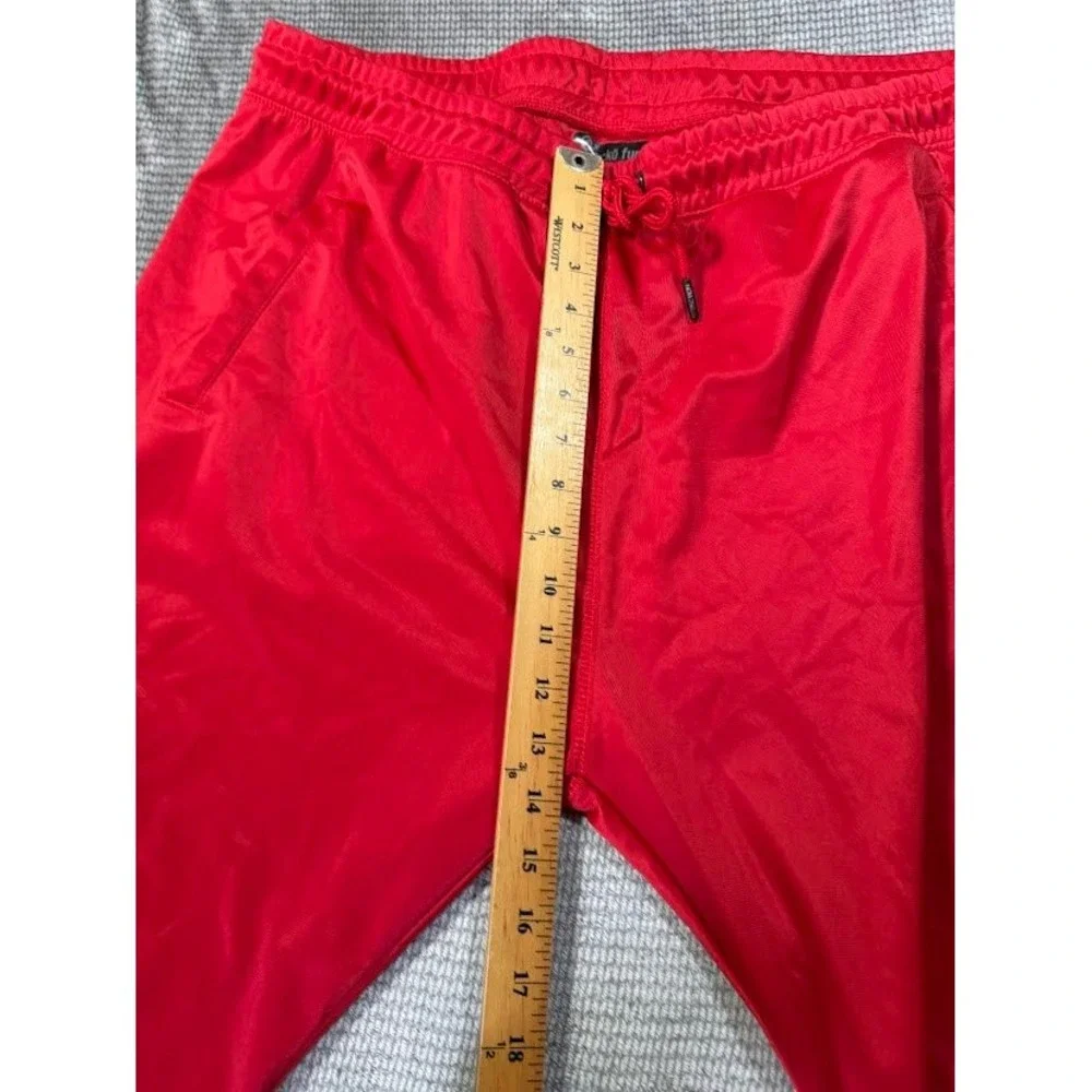 Ecko Function Mens 2XL Red Track‎ Pants Silver Graphic Polyester Joggers 40X30